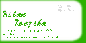 milan kocziha business card